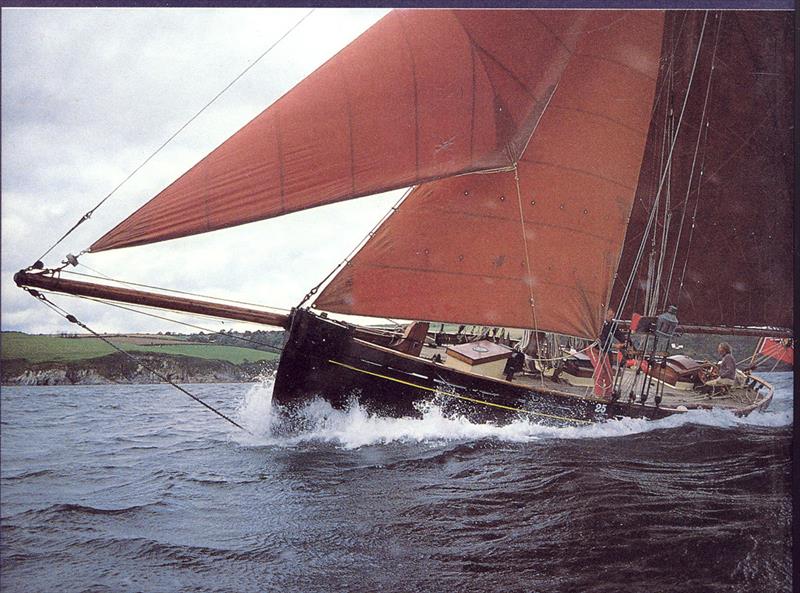 Hirta, the author's 1911 pilot cutter taken after a season in the Caribbean 1985 - photo © Tom Cunliffe