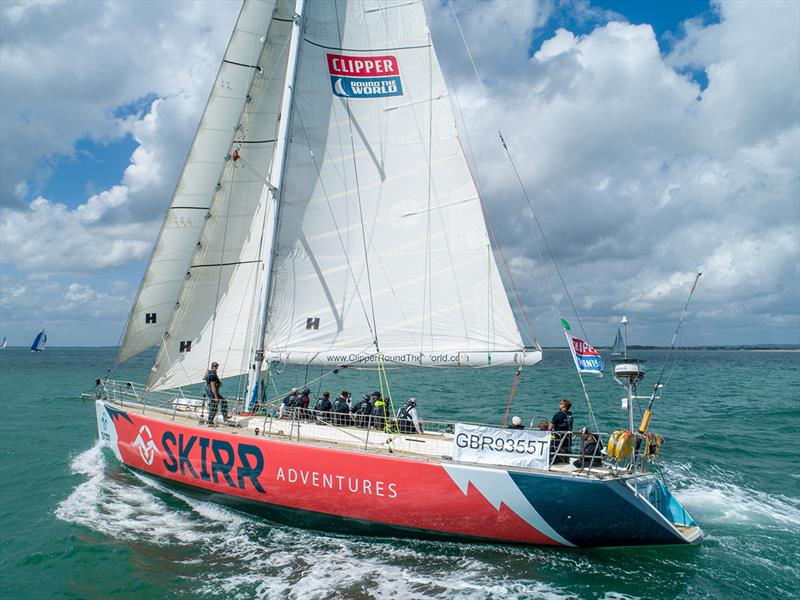 A SKIRR Adventures yacht at sea photo copyright Clipper Race taken at  and featuring the Clipper 70 class