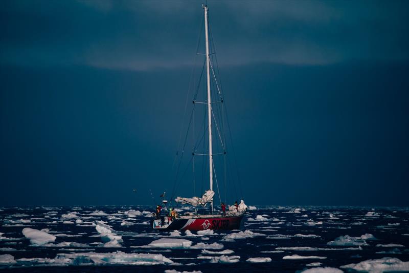 SKIRR expedition yacht among the ice on Leg 3- Reykjavik- Tasiilaq - photo © Clipper Ventures