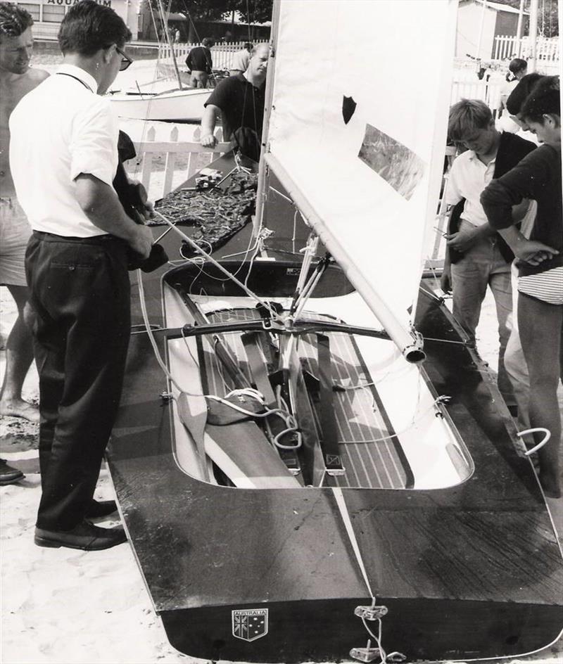 The future design philosophy at work! The prototype Contender; Beamy, flat and powerful and when allied to the crew out on the trapeze, a winning combination photo copyright David Thomas taken at  and featuring the Contender class