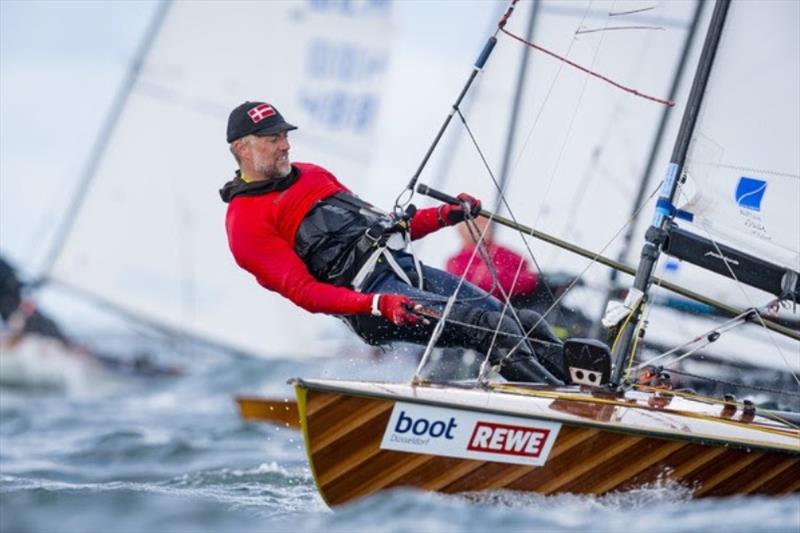 Sören Dulon Andreasen (Denmark) leads the Contender photo copyright Sascha Klahn / Kieler Woche taken at Kieler Yacht Club and featuring the Contender class