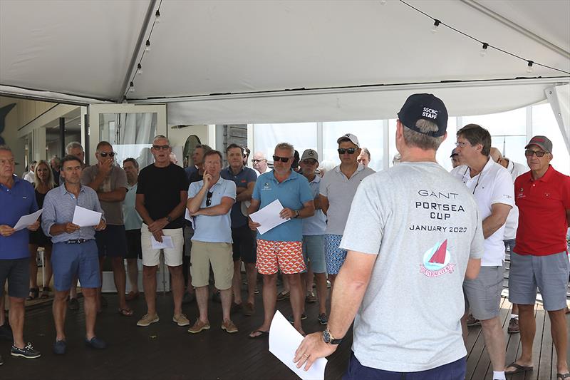 Breifing at the Gant Portsea Cup - photo © A.J. McKinnon