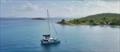 Charter yacht moored in a beautiful U.S. Virgin Islands anchorage
