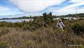Jack and Jude off for a wilderness walk with Banyandah at anchor 