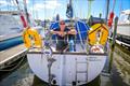 Kerry Kirk - skipper of Olmari - 30' is the smallest boat in the fleet - Pacific Rally 2025