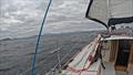 Sailing between Maatsuyker and Mewstone Islands coming home - Blue Moon II circumnavigation