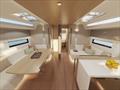 AMEL 50.2. 3D rendering: Berret-Racoupeau Yacht Design