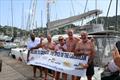 The Viking Explorers Rally returns to Camper & Nicholsons Port Louis Marina, in Grenada - Crew of Bonnie Doon, a Fountaine Pajot Astrea 42