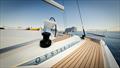 Oyster 515 - Name Plate looking Aft
