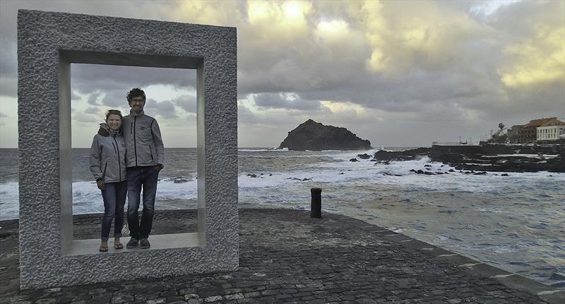 A Japanese art installation in the bay of Garachico photo copyright Mission Ocean taken at  and featuring the Cruising Yacht class