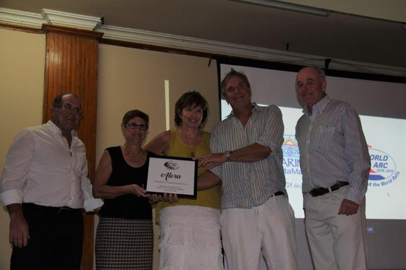 World ARC: Colombia Santa Marta - Leg1 Prize Giving, 1st Racing Division A photo copyright World Cruising taken at  and featuring the Cruising Yacht class