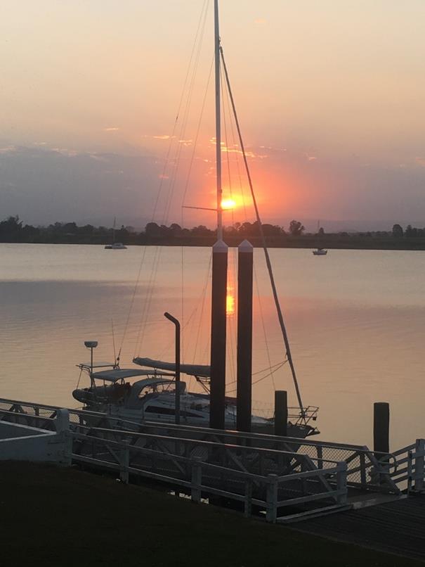 A stunning evening for sundowners – on the public mooring at Ulmarra - photo © Kristen Anderson