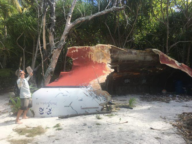 What happens when the anchor lets go and you wash up on the reef! - photo © Bill Bourlet