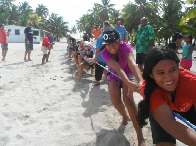 Girl's tug of war during Constitution Day games photo copyright Bill Bourlet taken at  and featuring the Cruising Yacht class