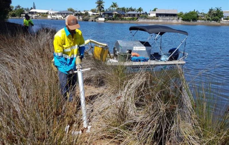 Vacuum debris removal photo copyright Ocean Crusaders taken at  and featuring the Cruising Yacht class