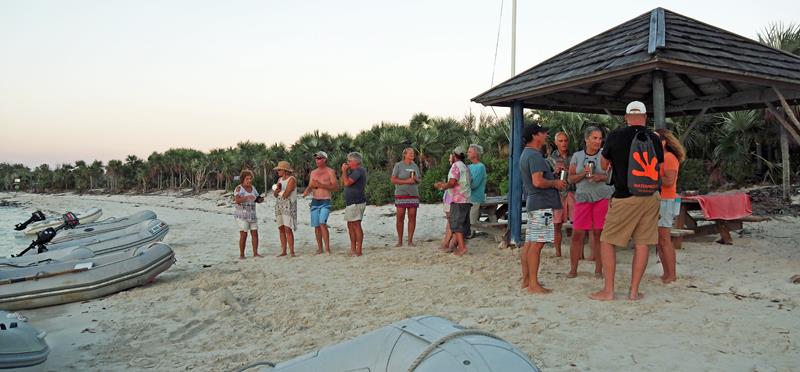 Sundowners on the beach - photo © SV Crystal Blues