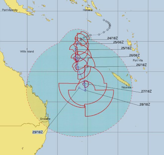 Current tracking by JTWC (US Government) - photo © WeatherWatch.co.nz