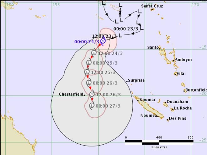 Fiji Met Service tracking map - photo © WeatherWatch.co.nz