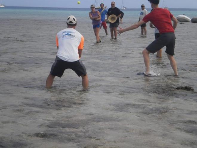 Cricket match North Minerva Reef - photo © Multihull Central