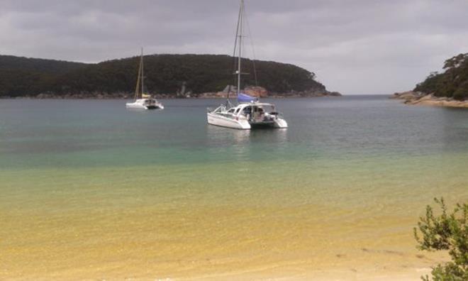 Caravanserai in Refuge Cove Wilsons Prom - photo © Multihull Central