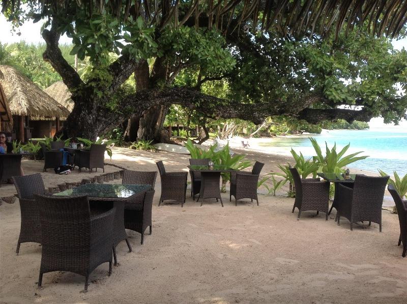 Coffee at the Resort Restaurant, Avea Bay, Huahine - photo © Andrew and Clare