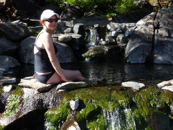 Enjoying the hot springs - photo © Beth Cooper