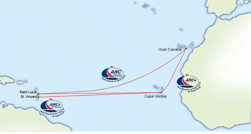 ARC  St. Vincent - Route Map photo copyright World Cruising taken at  and featuring the Cruising Yacht class