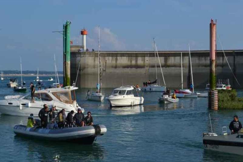 Madness at Granville Harbour entrance as the water level rises above the sil allowing boats to come in and out. - photo © Red Roo