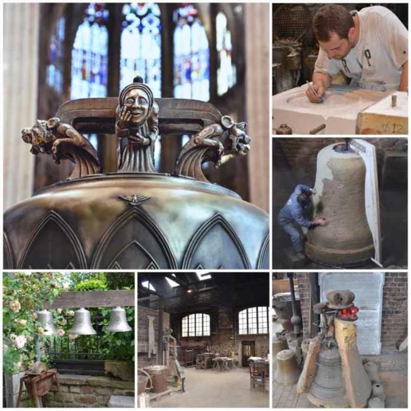 Intricate bell crowns, artists working on plaques and bell moulds - photo © Red Roo