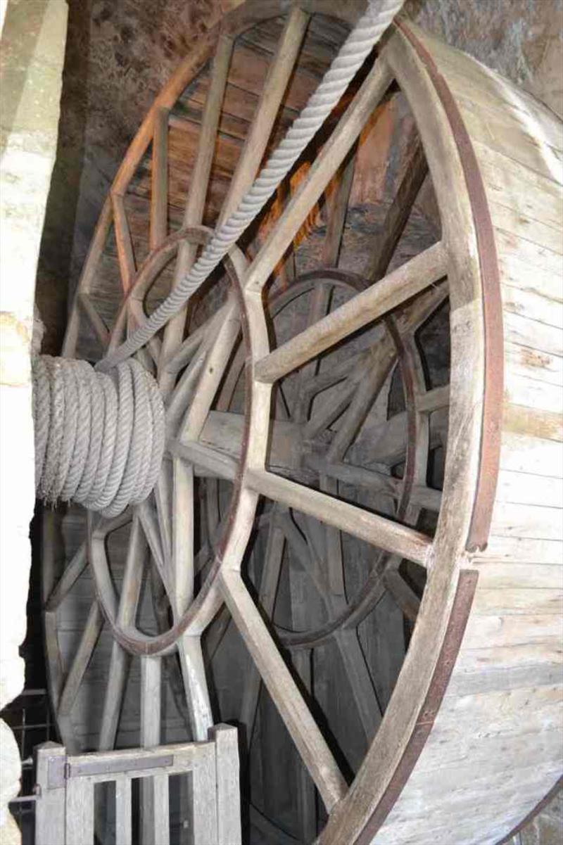 The wheel used to get goods to the Abbey at the top photo copyright Red Roo taken at  and featuring the Cruising Yacht class