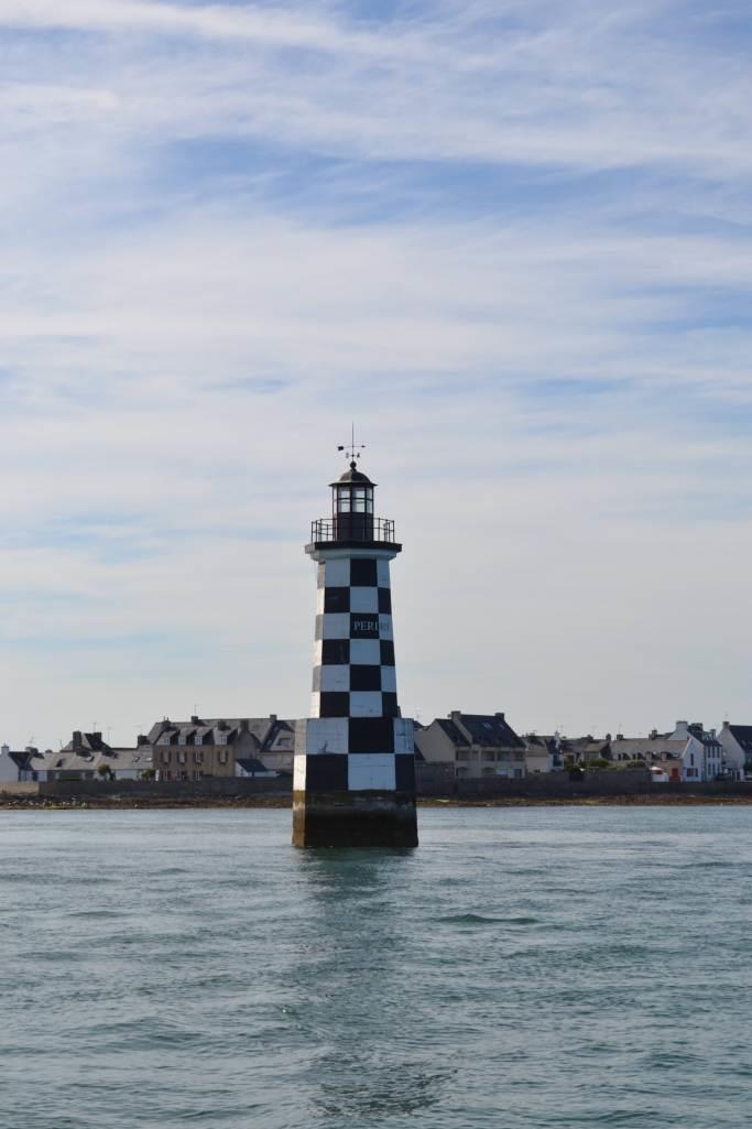 La Perdrix Light at the entrance to Loctudy photo copyright Maree & Phil taken at  and featuring the Cruising Yacht class