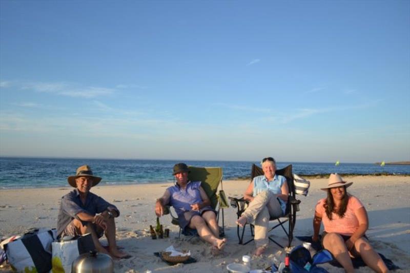 Aussies doing what Aussies do best, a beach BBQ - photo © SV Red Roo