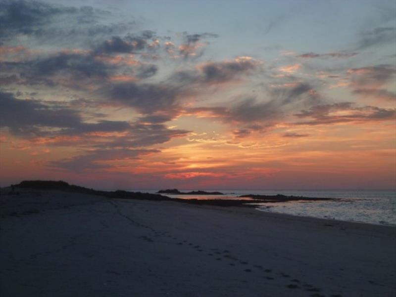 Sunset photo copyright SV Red Roo taken at  and featuring the Cruising Yacht class