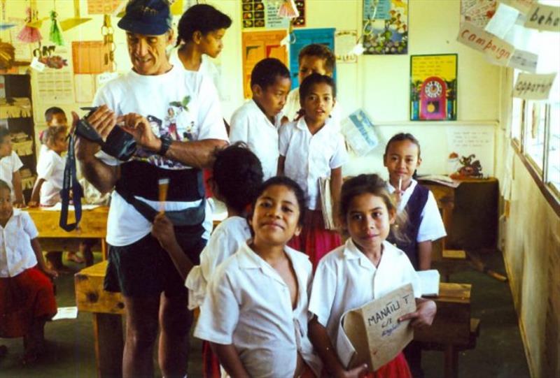Tongan classroom with cruiser friend - photo © Hugh and Heather Bacon