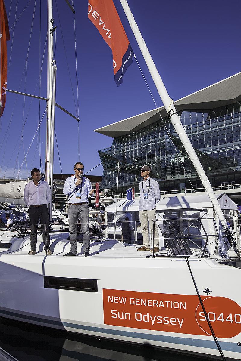 Antoine Chancelier, Jeanneau Sail Boat Product Development Manager, talks all things Jeanneau during the Sydney International Boat Show - photo © John Curnow