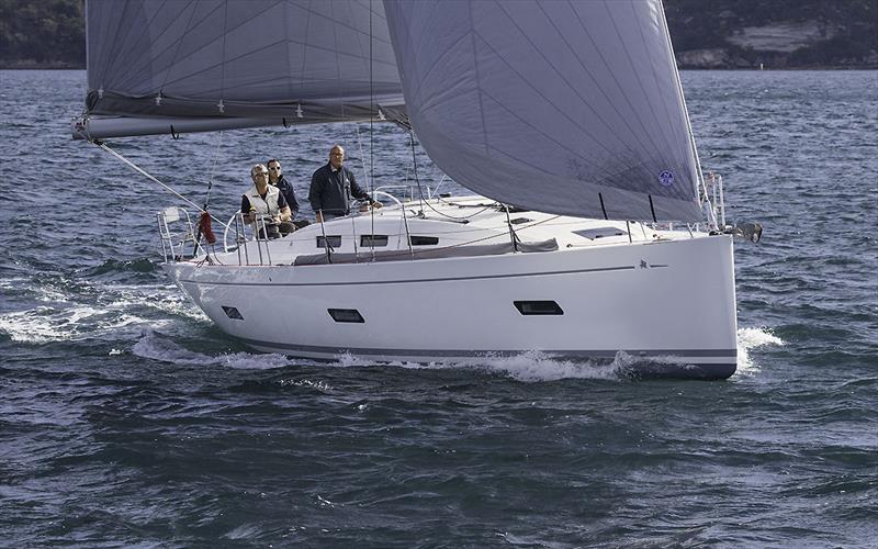 Franco Corazza (in blue) was on hand from Italia Yachts, and Mark Hellyer (trimming) representing Australia when I got to go for a yacht on the wonderful Italia 1298 photo copyright John Curnow taken at  and featuring the Cruising Yacht class