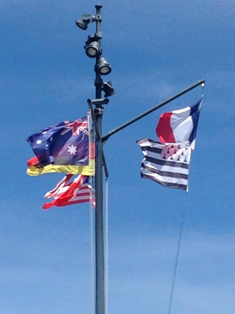 Australian Flag raised - photo © SV Taipan