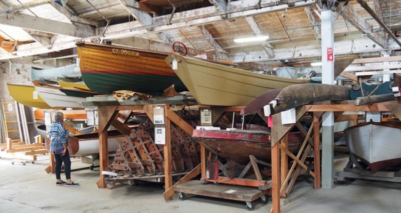 The admiral exploring the watercraft hall - photo © SV Crystal Blues