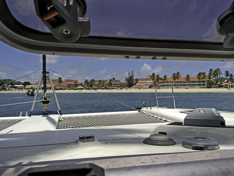 The view from the cockpit at Rodney Bay - photo © Mission Océan