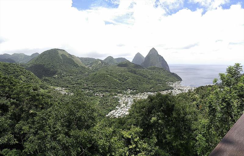 The Pitons and Soufriere Bay photo copyright Mission Océan taken at  and featuring the Cruising Yacht class