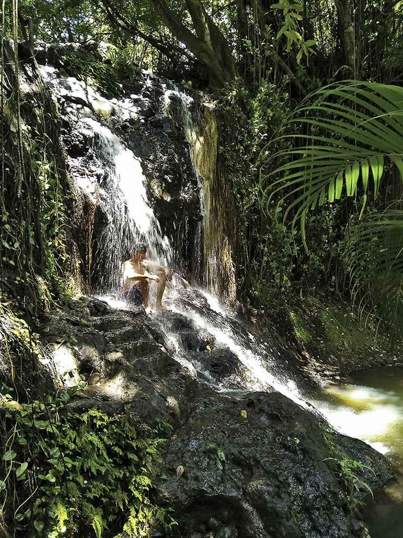 Henrique at one of the waterfalls - photo © Mission Océan