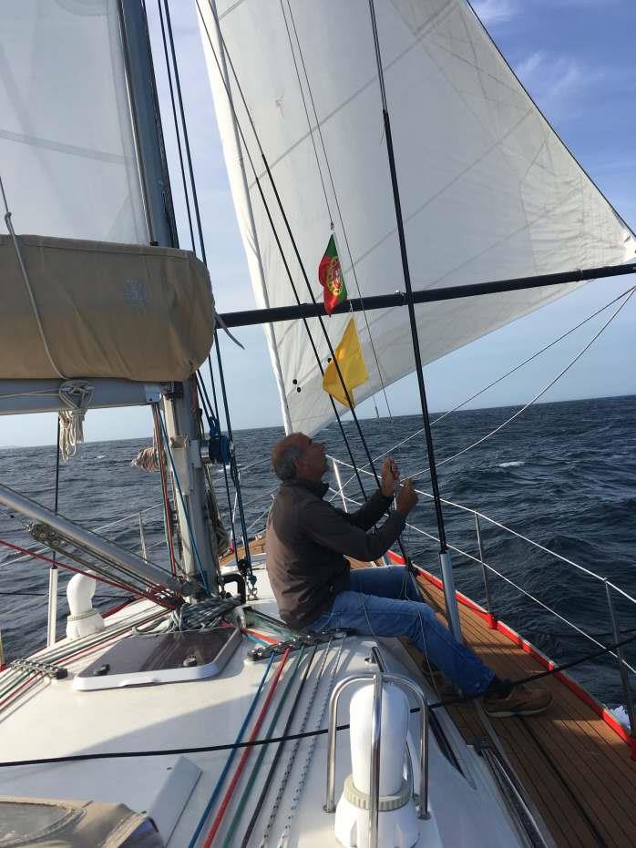 Raising the Portuguese and Quarantine Flags - Porto – Portugal photo copyright Maree & Phil taken at  and featuring the Cruising Yacht class