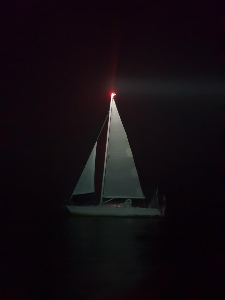 L'Eau Commotion arriving at the Gold Coast Seaway photo copyright Bill Hatfield taken at  and featuring the Cruising Yacht class