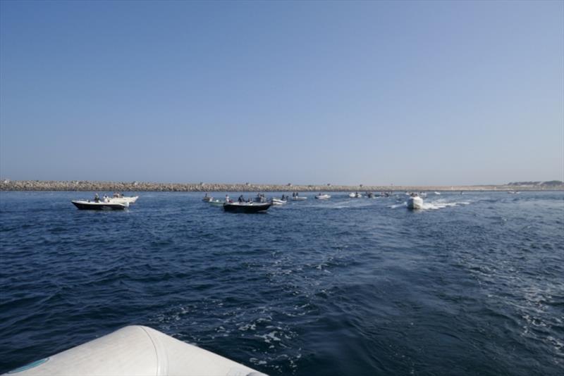 Hundreds of boats in the channel. The wind built from SW and switched more West as the morning wore on. - photo © SV Taipan