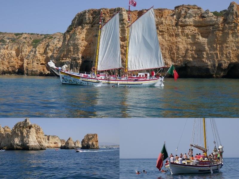 In the Algave. Portugals famous beach coast. Loads of tourists and amazing rock formations among the beaches photo copyright SV Taipan taken at  and featuring the Cruising Yacht class