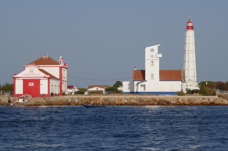 Entering the waterway inside Ile de Culatra. Good buy Portugal for now - photo © SV Taipan