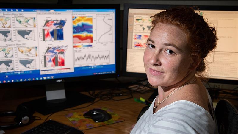 Caroline Ummenhofer, climate modeler at the Woods Hole Oceanographic Institution - photo © Thomas Kleindinst, Woods Hole Oceanographic Institution
