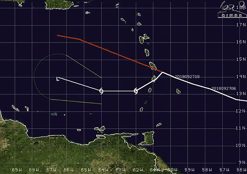 In red, Kirk's predicted route. In white, the way he actually went photo copyright Photo supplied taken at  and featuring the Cruising Yacht class