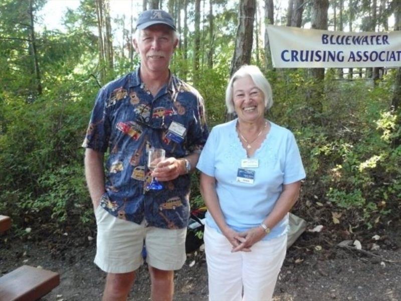 Vancouver Commodore Glenora Doherty attending the 2009 BCA rendezvous, with Pete Simpson, Chapter Vice Commodore (Calgary) - photo © Glenora Doherty