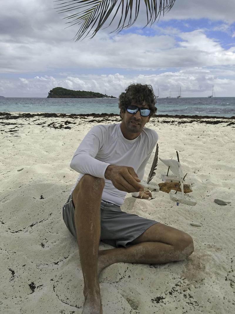 Henrique with one of the little trash boats - photo © Mission Ocean